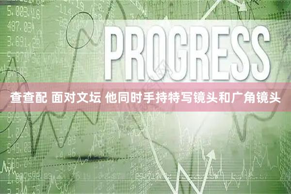查查配 面对文坛 他同时手持特写镜头和广角镜头