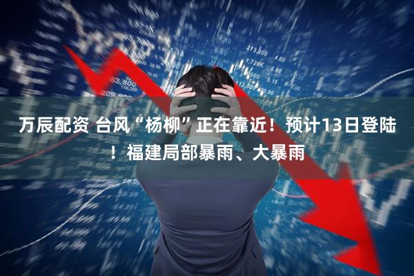 万辰配资 台风“杨柳”正在靠近！预计13日登陆！福建局部暴雨、大暴雨