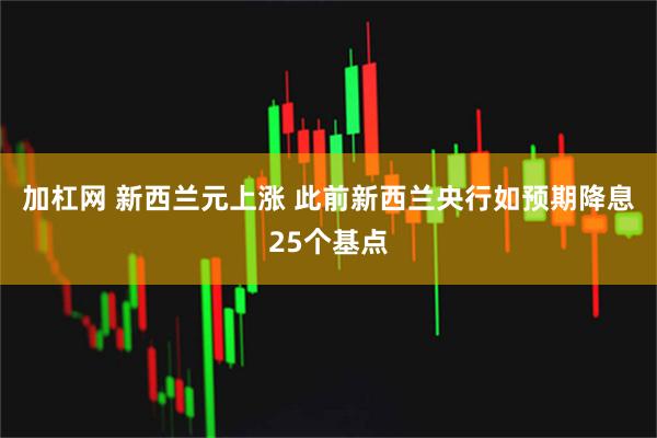 加杠网 新西兰元上涨 此前新西兰央行如预期降息25个基点